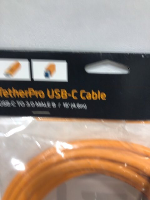 Tether Tools TetherPro USB-C - 3.0 Male B 15ft CUC3415-ORG