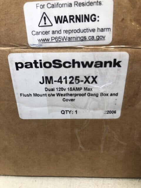 PatioSchwank JM-4125-XX Flush Mount c/w Weatherproof Gang Box and Cover 120V 16A