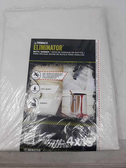 Trimaco Eliminator Butyl Runner Drop Cloth 4'x15' Slip Resistant Spill Block 803