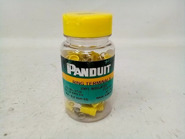 PANDUIT VINYL INSULATED RING TERMINALS - 50 PCS
