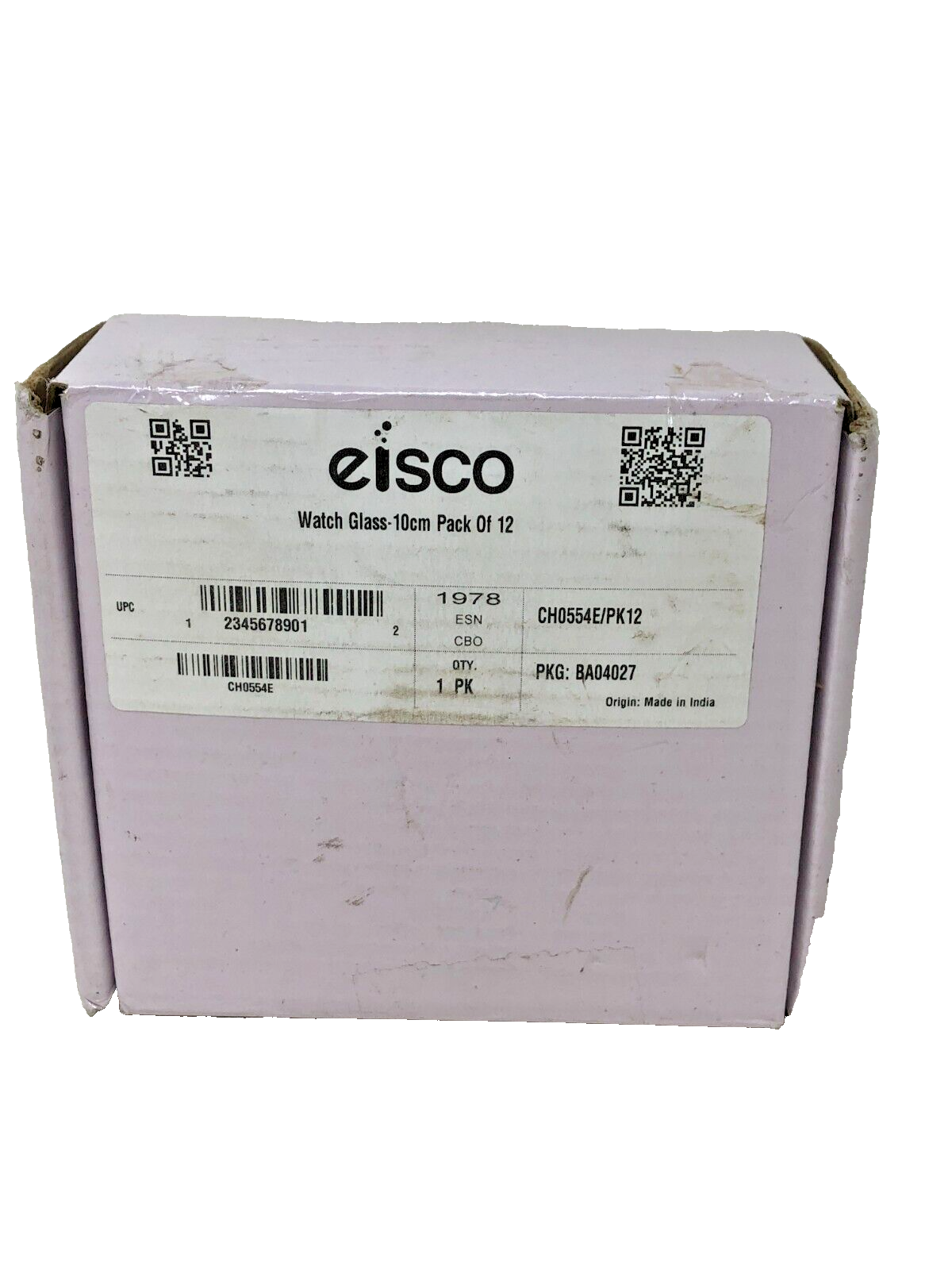 Eisco Labs Watch Glass (Beaker Cover), 4 in /  10cm, Pack of 12