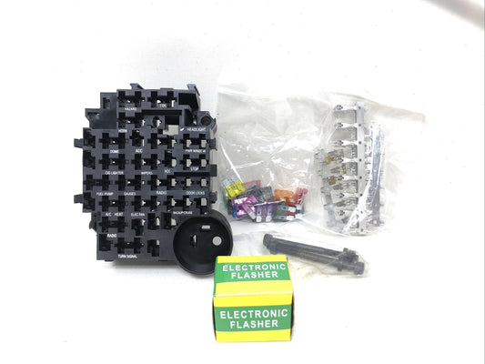 Jiaying 18-Way Fuse Box Holder 30A Per Circuit with LED Indicator Car Boat SUV