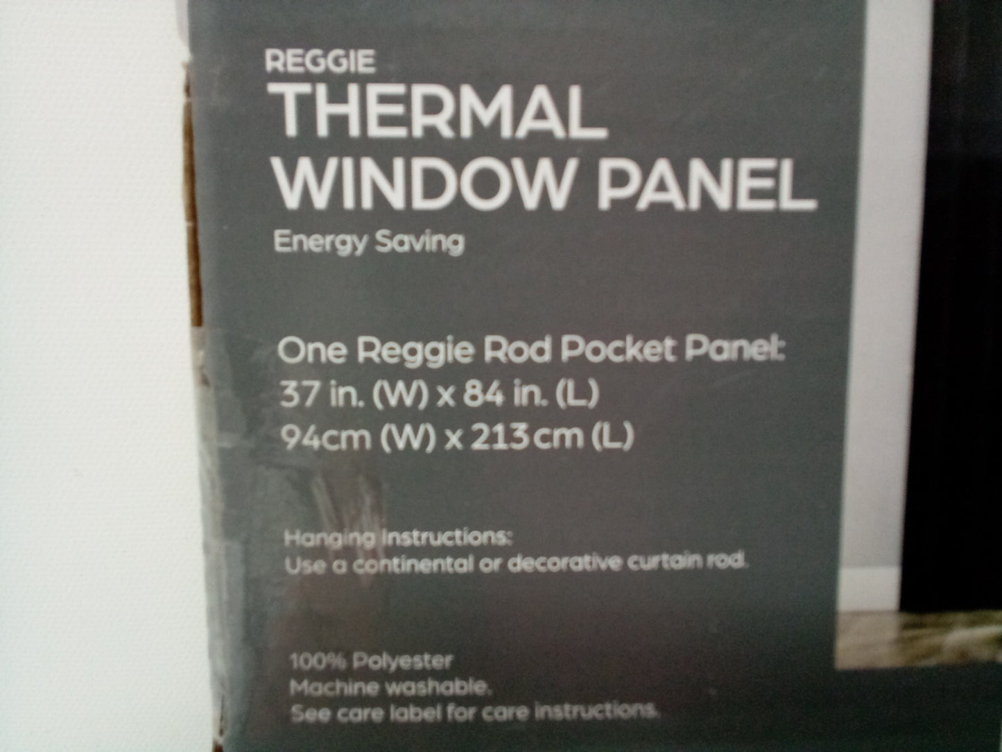 REAL LIVING REGGIE THERMAL WINDOW PANEL 37IN WIDTH X 84 IN LONG