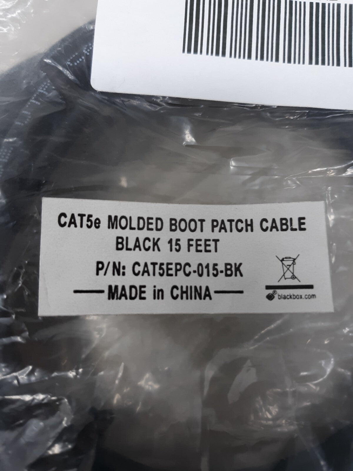 Black Box Cat5Epc-015-Bk Ethernet Patch