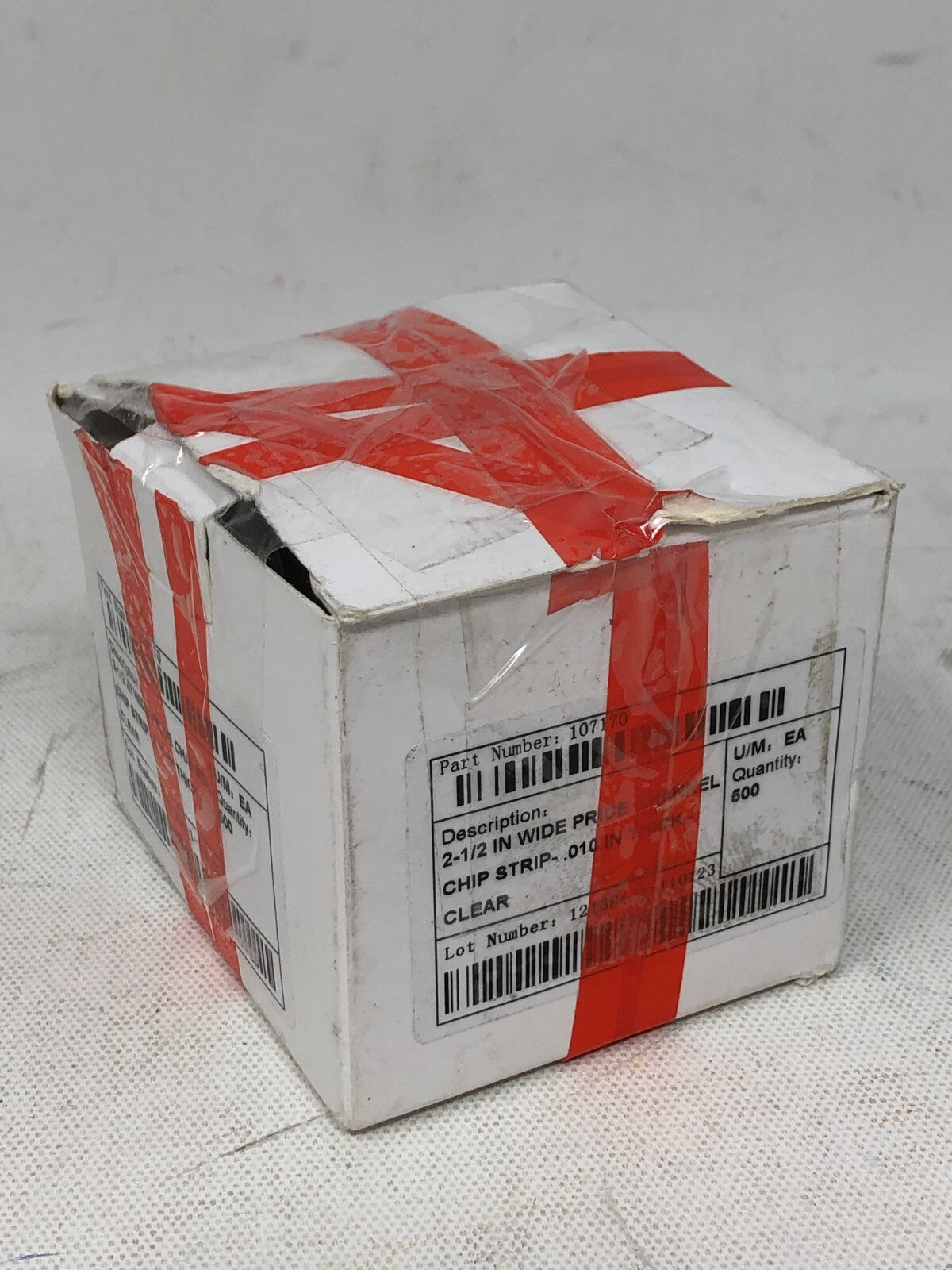 Price Channel Chip Strips ~ 500-Pack, 2.5" Wide, 0.010" Thick, Clear #107170