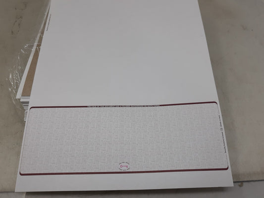 Security Laser Checks Blank- Checks on Bottom (Gold) 250 Sheets