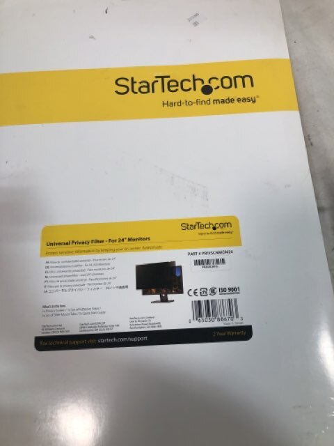 StarTech PRIVSCNMON24 24 In Widescreen Monitor Privacy Screen For Security