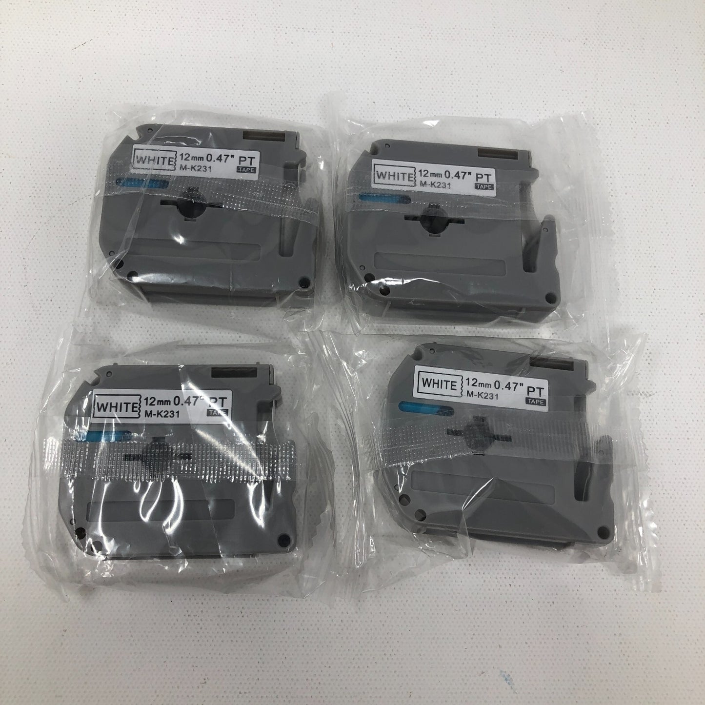 Label Maker Tape Compatible for Brother P-touch 12 mm- 4 pack
