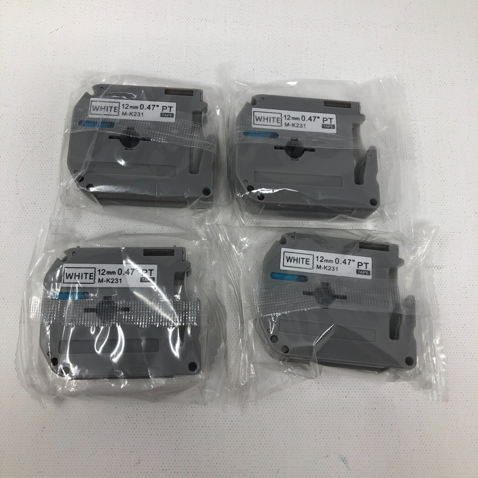 Label Maker Tape Compatible for Brother P-touch 12 mm- 4 pack