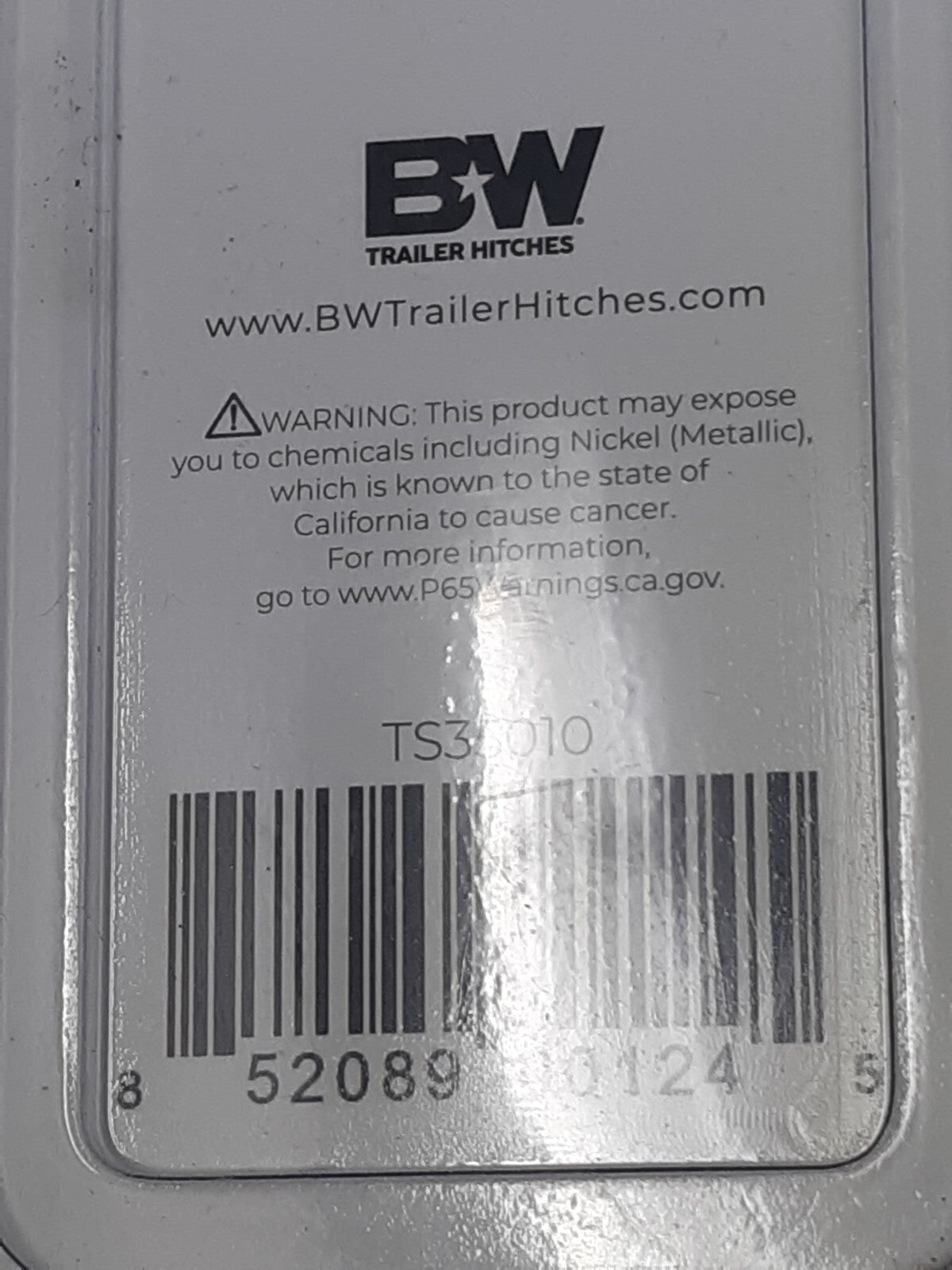 B&W TS35010 Stainless Steel Replacement Pin for 2" & 2.5" Tow & Stow Hitches