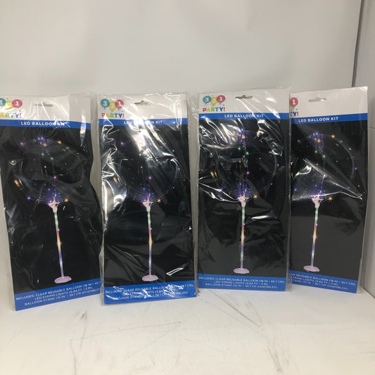 3,2,1 Party LED Balloon Kit- 4 Pack