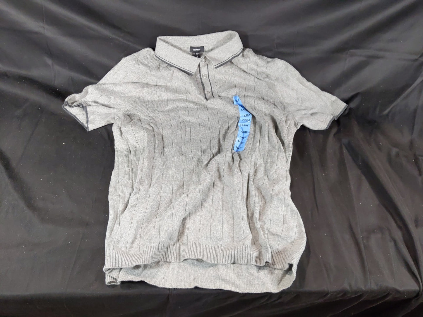 Mens Express polo H.Light Gray. Size L. 100% Cotton.