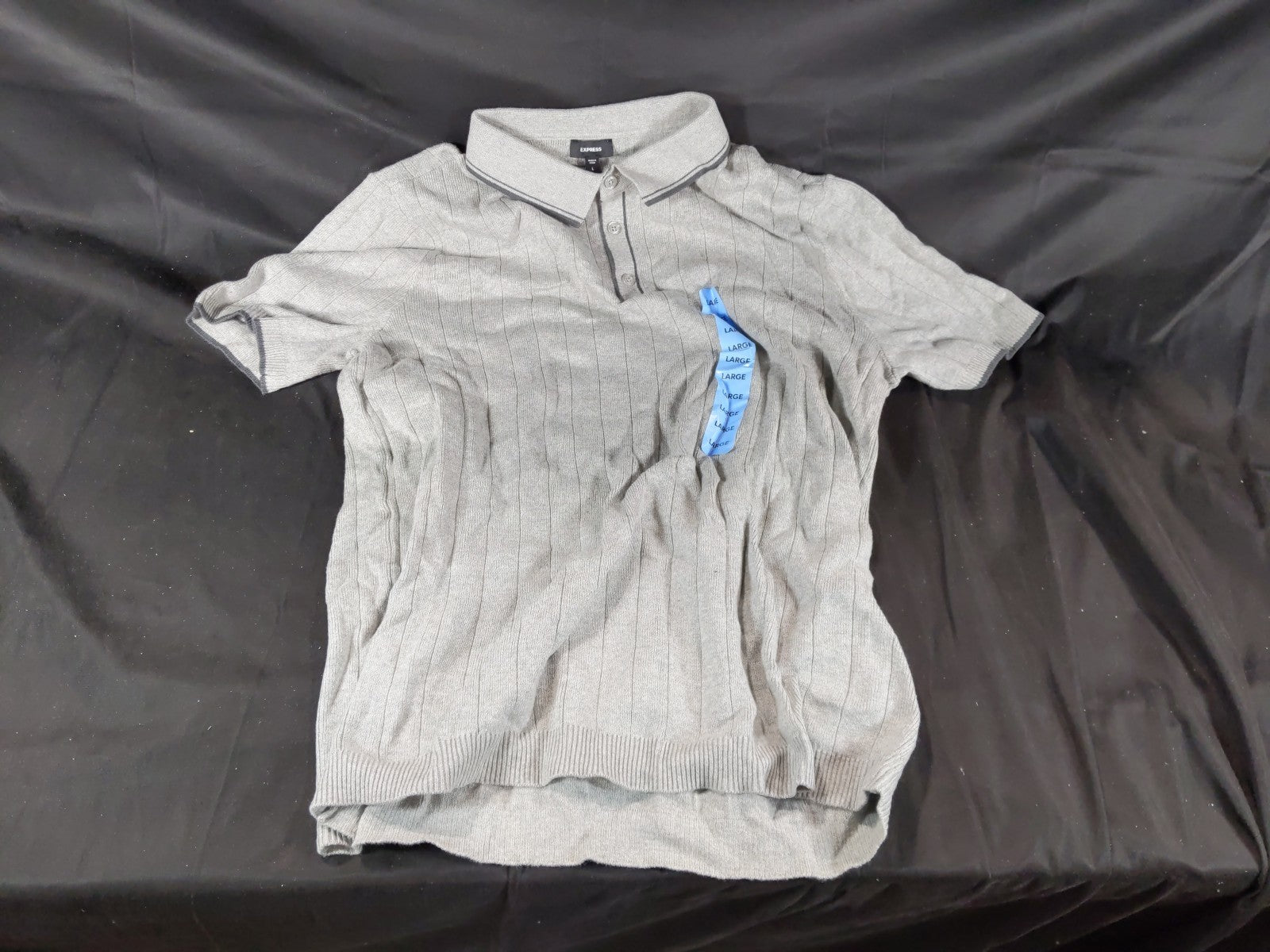 Mens Express polo H.Light Gray. Size L. 100% Cotton.