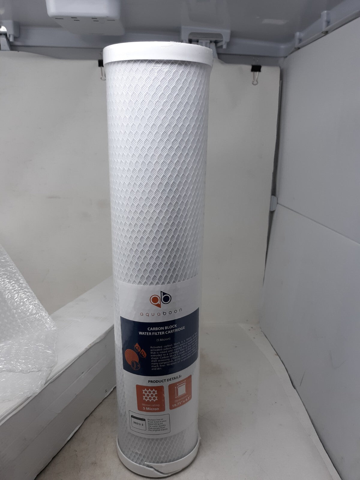 1PK Premium Aquaboon 5mic Big Blue Carbon Block Water Filter Cartridge 20x4.5"
