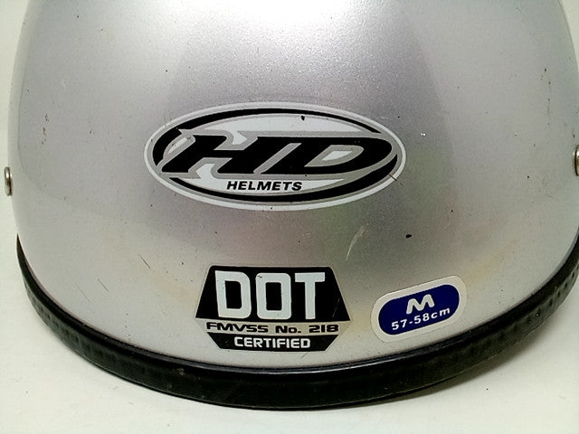 HD Helmets DOT FMVSS No. 218 Certified Medium Silver Helmet