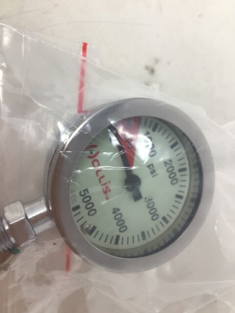 Hollis 204.2310 Pressure Gauge Module PSI Metal w/o Boot Dive Gauge