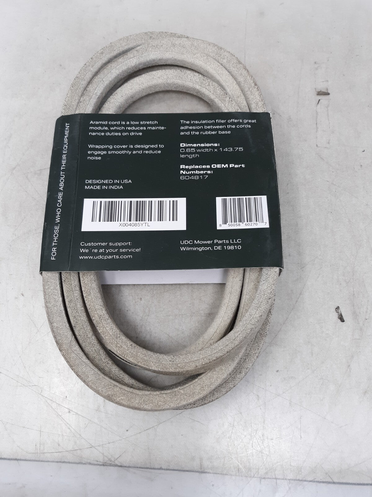 UDC PARTS 604817 54" MOWER DECK BELT RAPTOR SD SDX BIG DOG