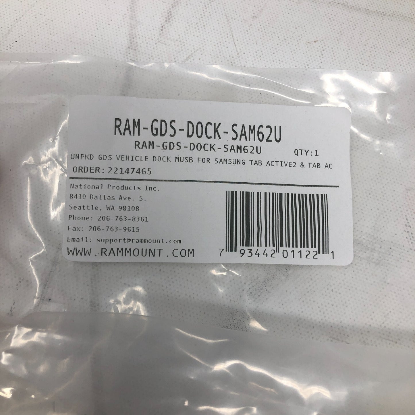 GDS Technology Dock: RAM-GDS-DOCK-SAM62U