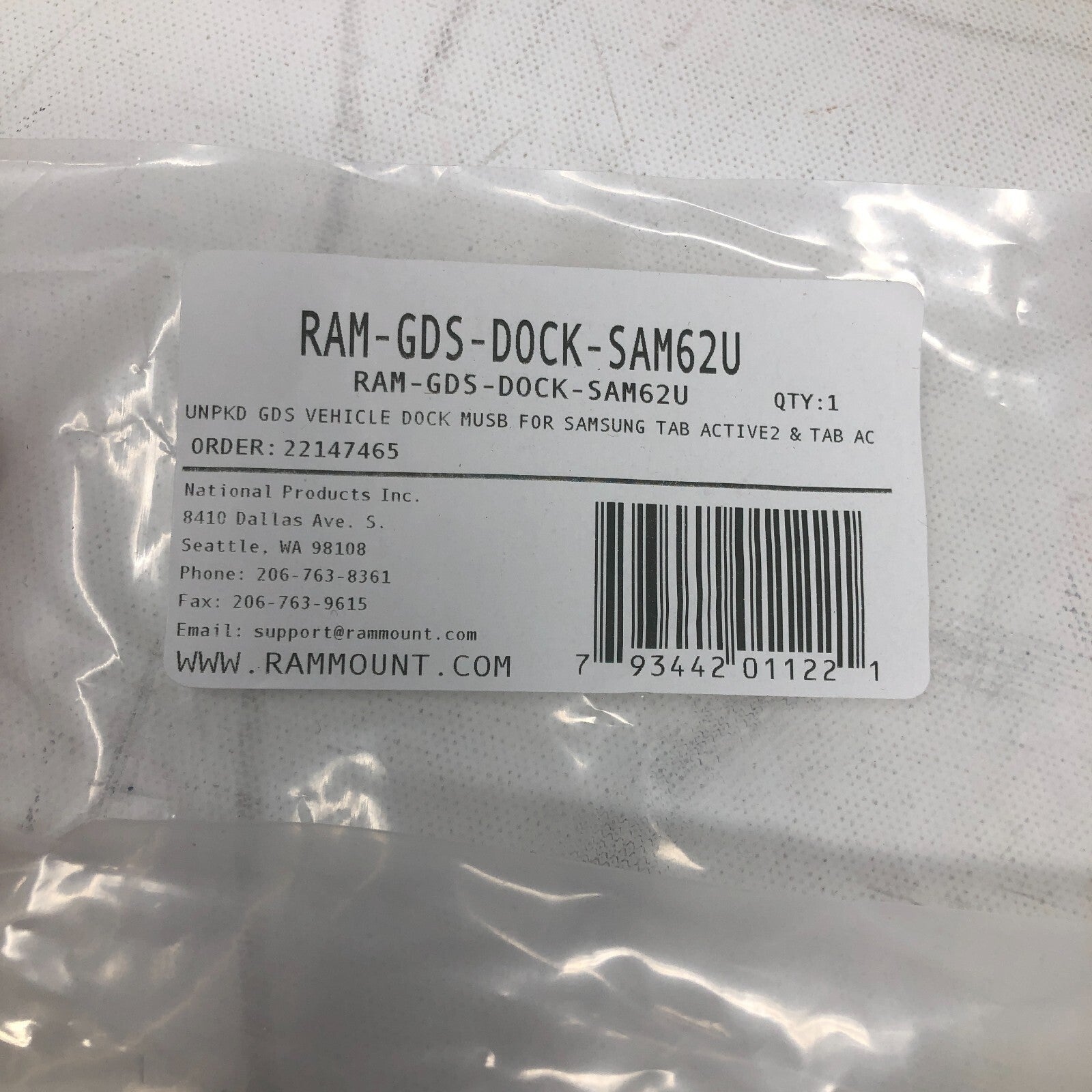 GDS Technology Dock: RAM-GDS-DOCK-SAM62U