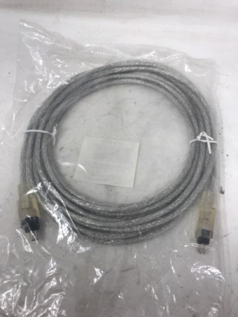 IEEE-1394 FireWire/iLink DV 4 Pin Male to Male Cable - 15 Feet Clear