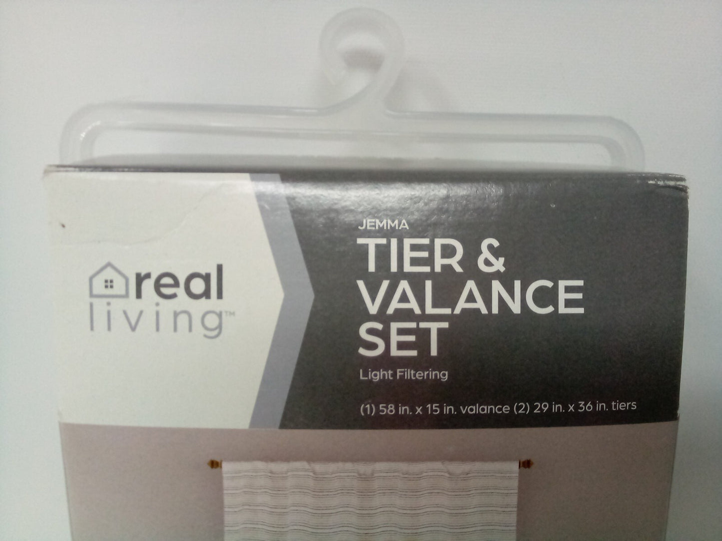 Real Living 3 Piece Tier & Valance Set (54"x14") /2 Tiers (27"x 36")
