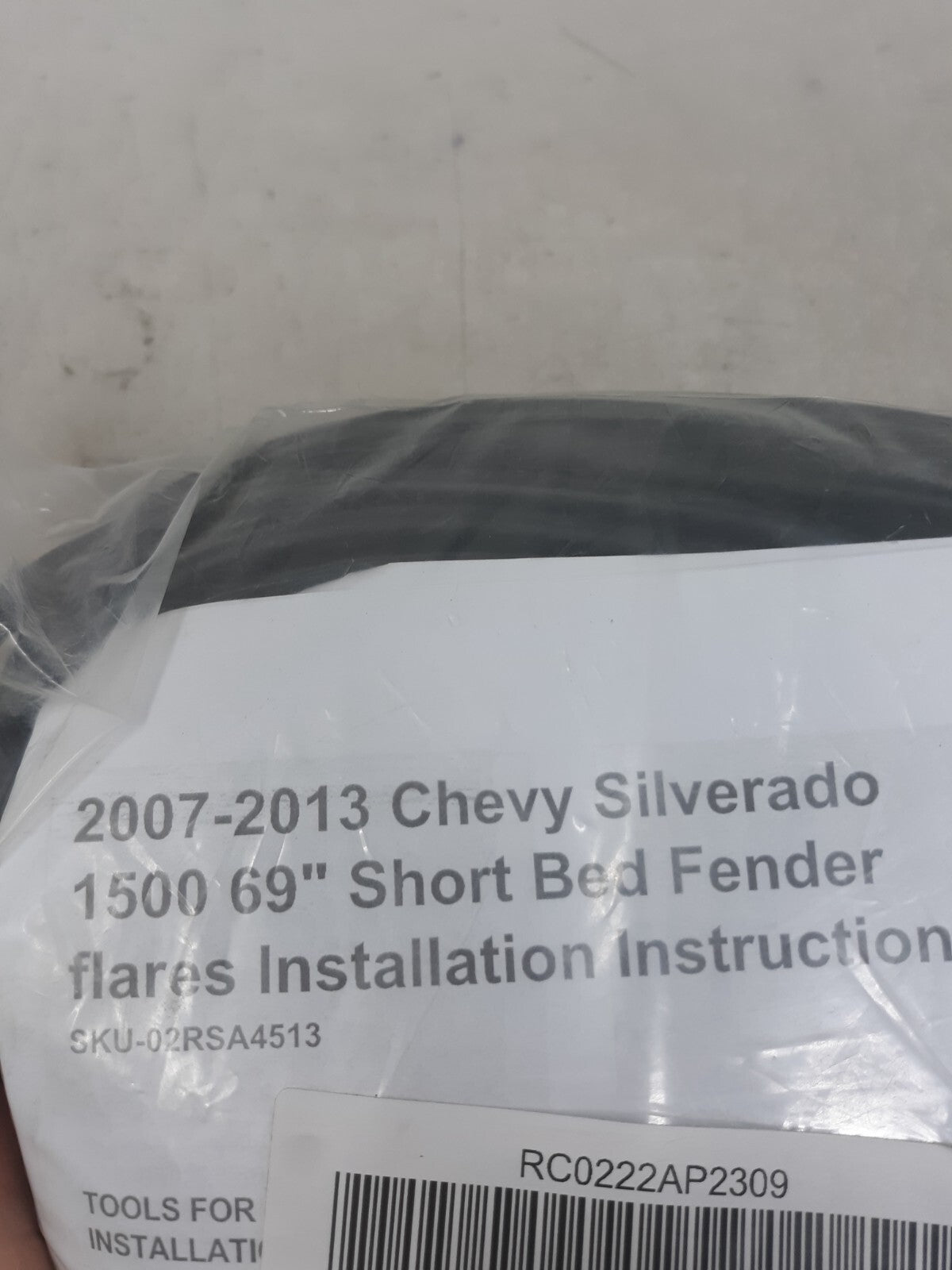 Fender Flares Pocket Style Textured Fit For 07-13 Chevy Silverado 1500 69 "