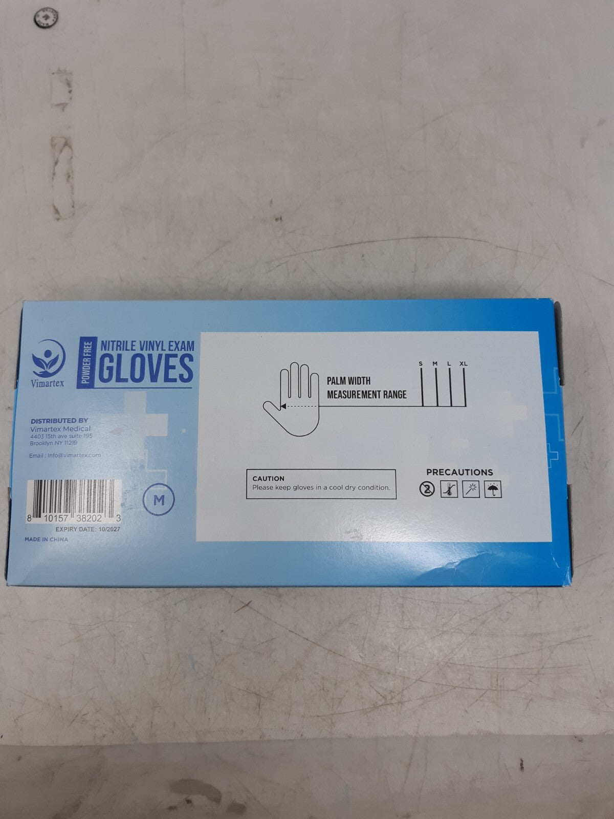 Vimartex Nitrile Vinyl Exam Gloves – Powder-Free, Latex-Free, Large Size