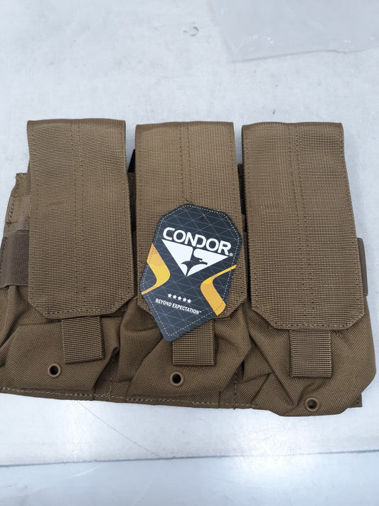 Condor MA58 Tactical MOLLE Triple Stacker Closed Top Flap Rifle Magazine Pouch