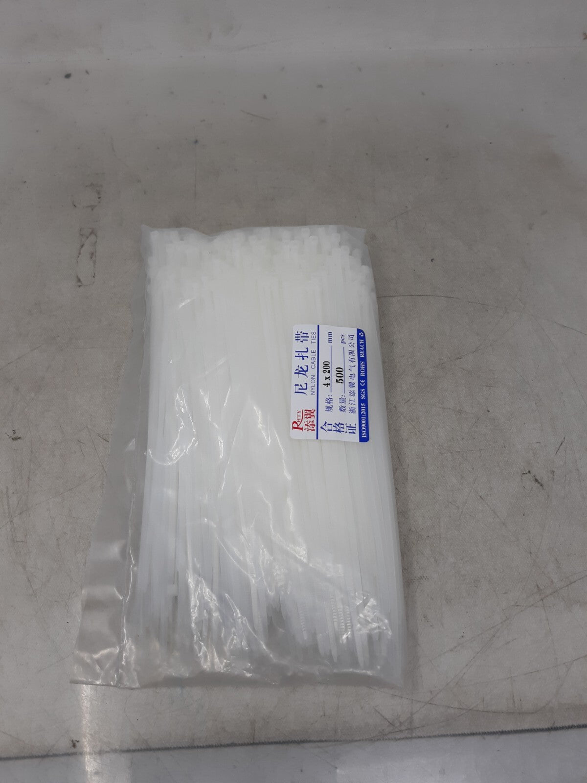 500 Pcs White Heavy Duty 12"x0.2" inch 50 lbs UV Nylon Outdoor Cable ZIP Ties
