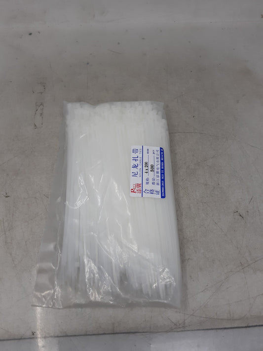 500 Pcs White Heavy Duty 12"x0.2" inch 50 lbs UV Nylon Outdoor Cable ZIP Ties