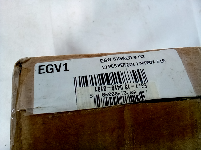 Bullet Weight EGV1-13 Egg Sinker Terminal Tackle