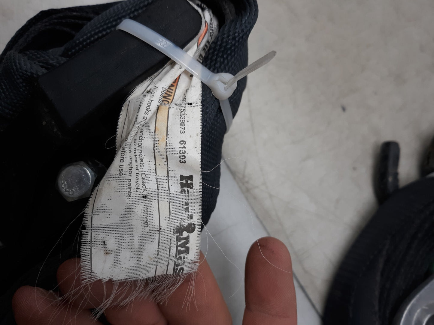 Lot of 2 Ratchet Straps Black 500lb load capacity