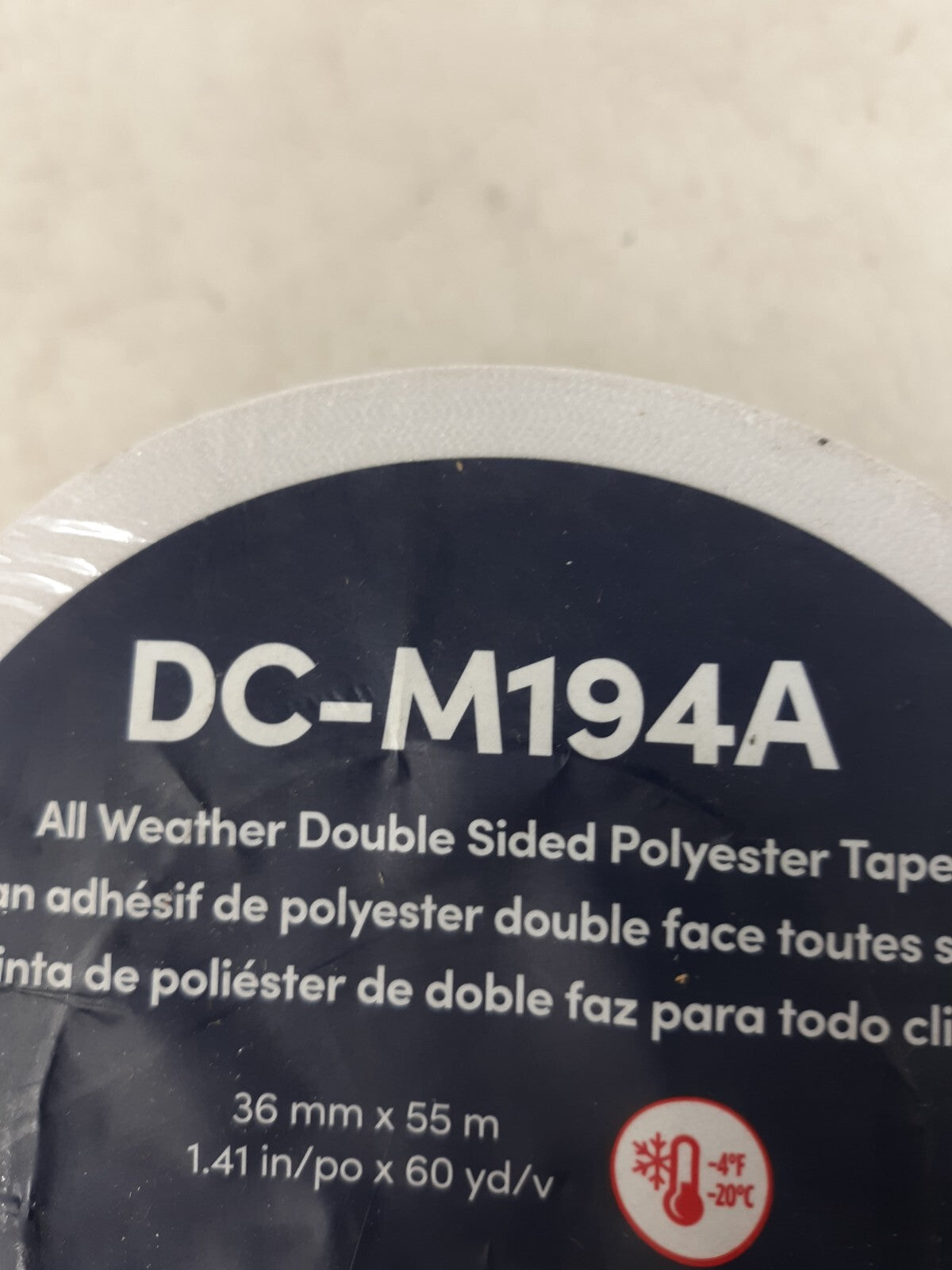 Lot of 3 Echotape All Weather Double Sided 1.41" x 60yds DC-M194A White Adhesive