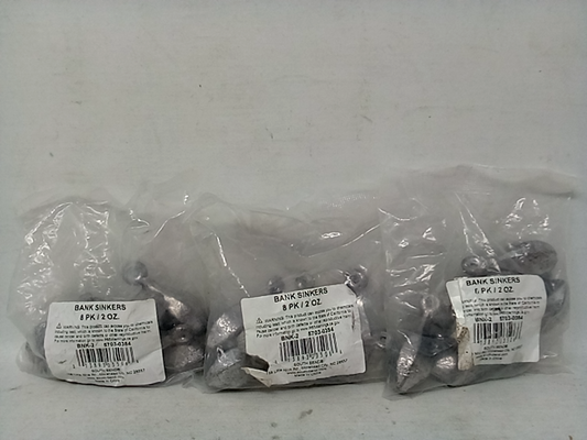 Hurricane Tackle Co.South Bend Lead Free Bank Sinkers Fishing Terminal Tackle  #