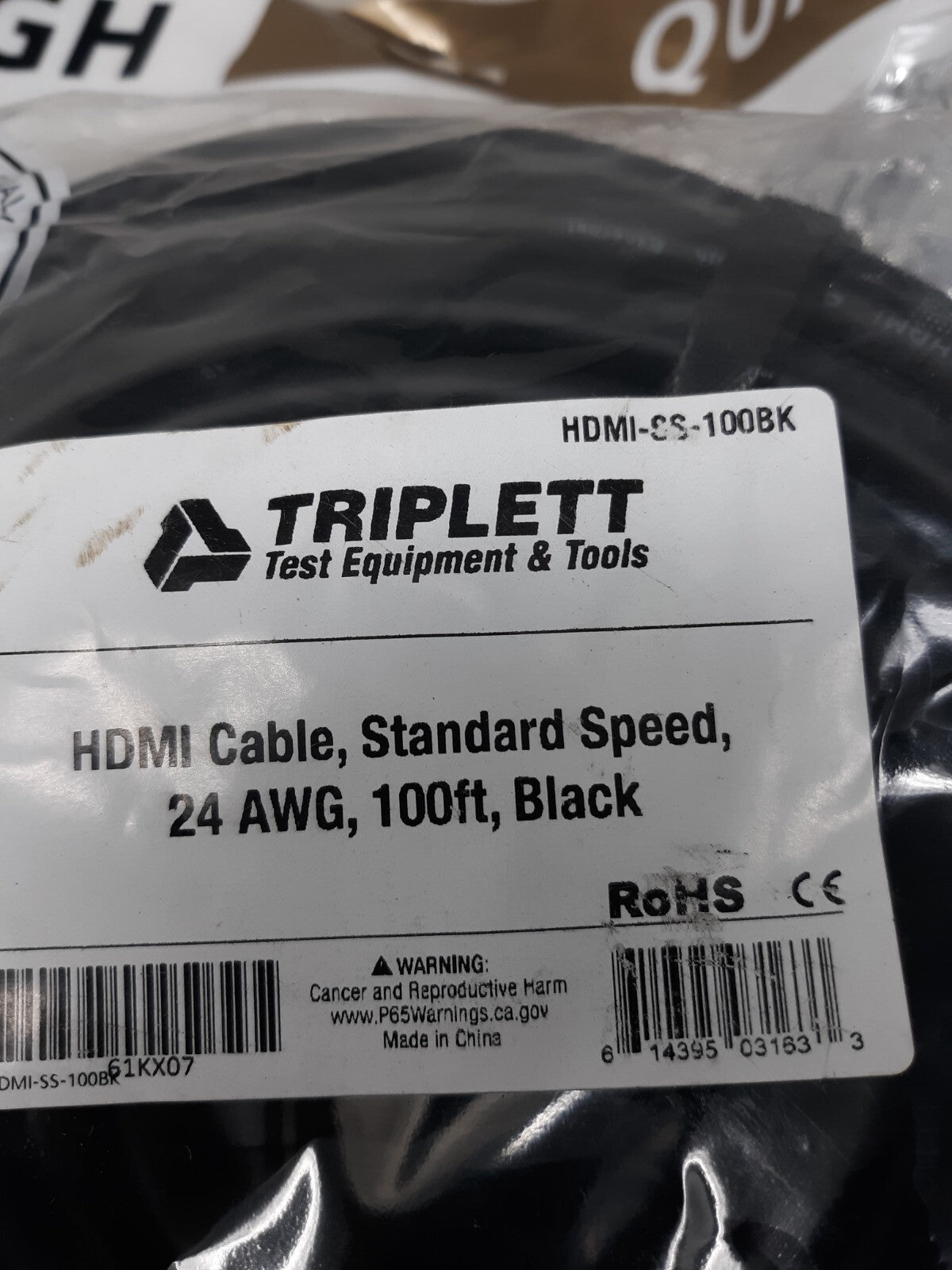 Triplett Hdmi-Ss-100Bk Hdmi Cable