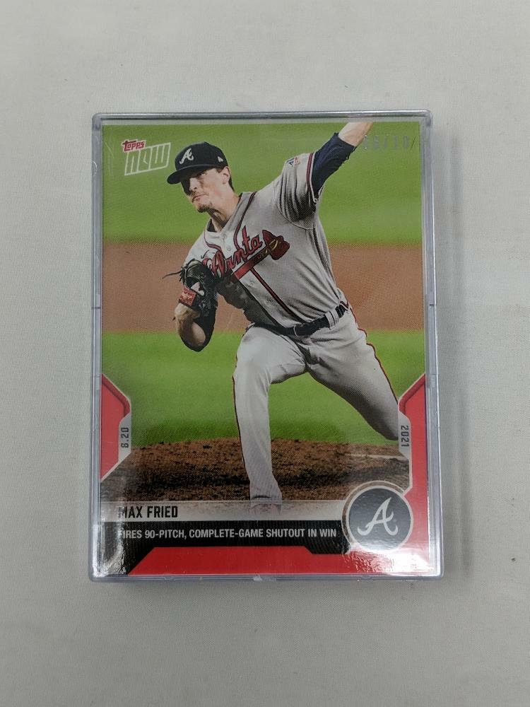 2021 Topps Now #682 Max Fried Red Parallel Card 06/10