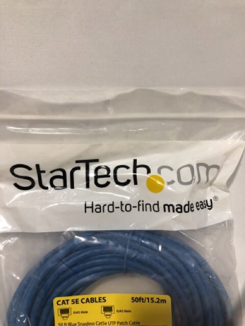 StarTech.com RJ45PATCH50 CAT 5E Cables 50ft. Blue Snagless UTP Patch Cable Blue