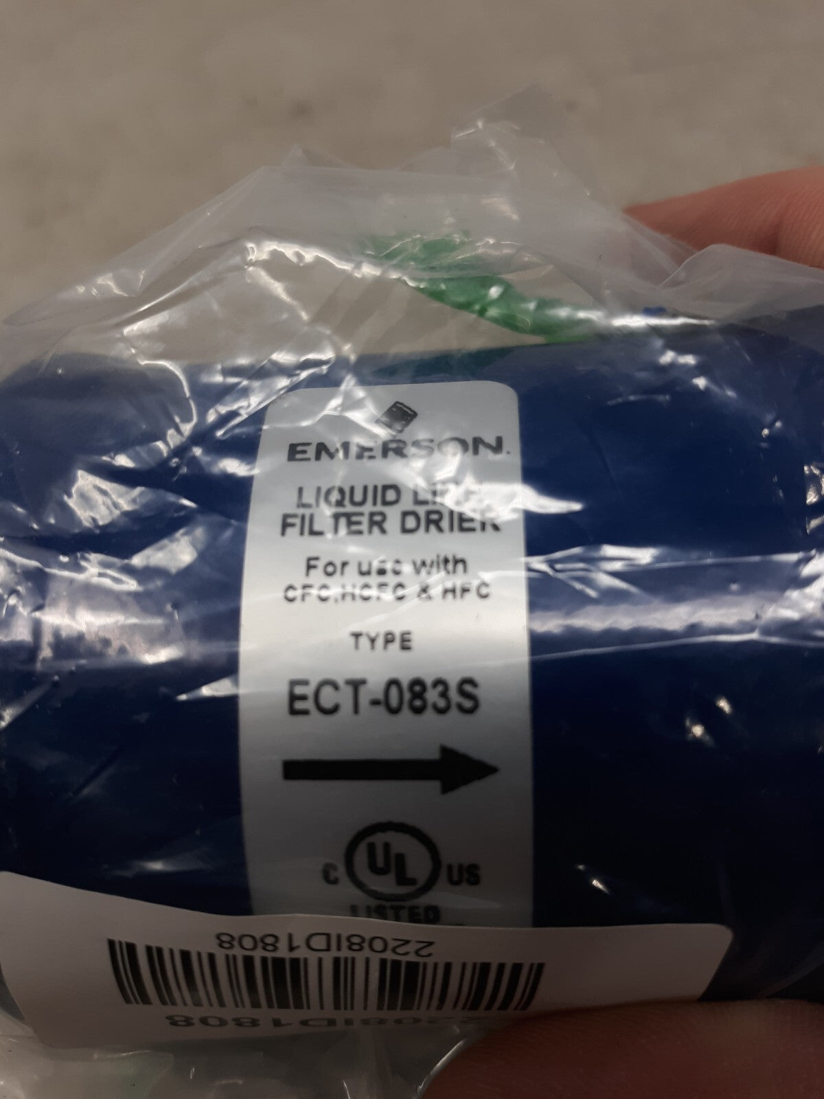 Emerson Liquid Line Filter Drier ECT-083S 3/8" INLET/OUTLET