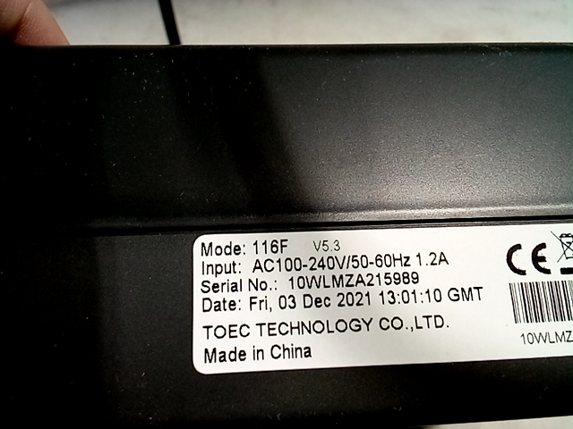Toec Technology 116F V5.3 Black Tattoo Stencil Machine Copier Printer