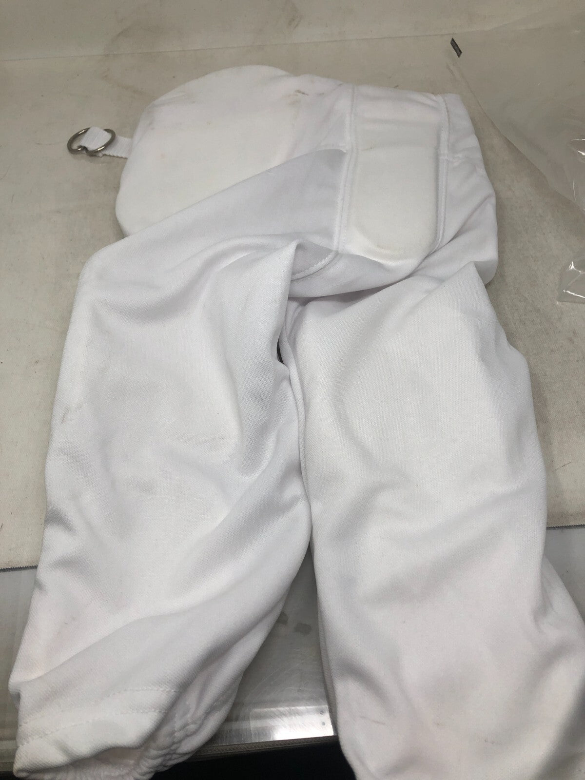 Schutt Sports Youth All-in-One Poly Knit Football Pant, White, Medium