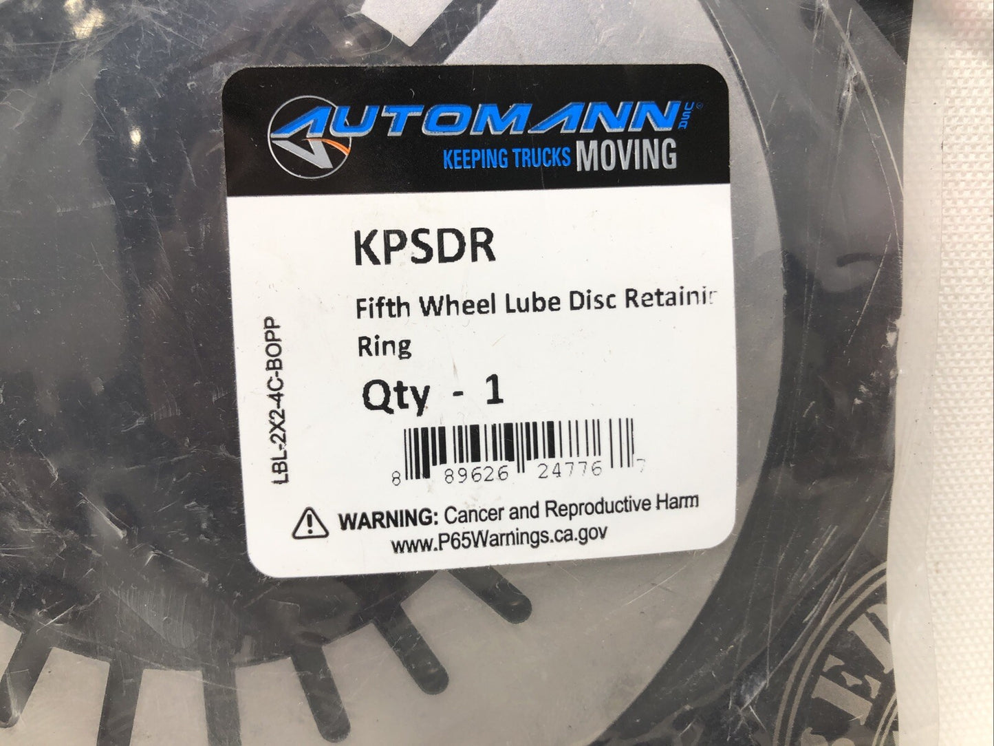 Automann Fifth Wheel Lube Disc Retaining Ring KPSDR