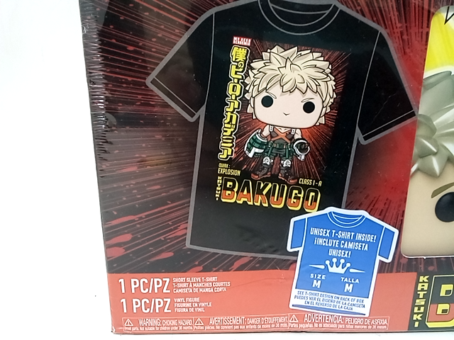 Funko My Hero Academia POP Katsuki Bukugo and T-Shirt GameStop Exclusive