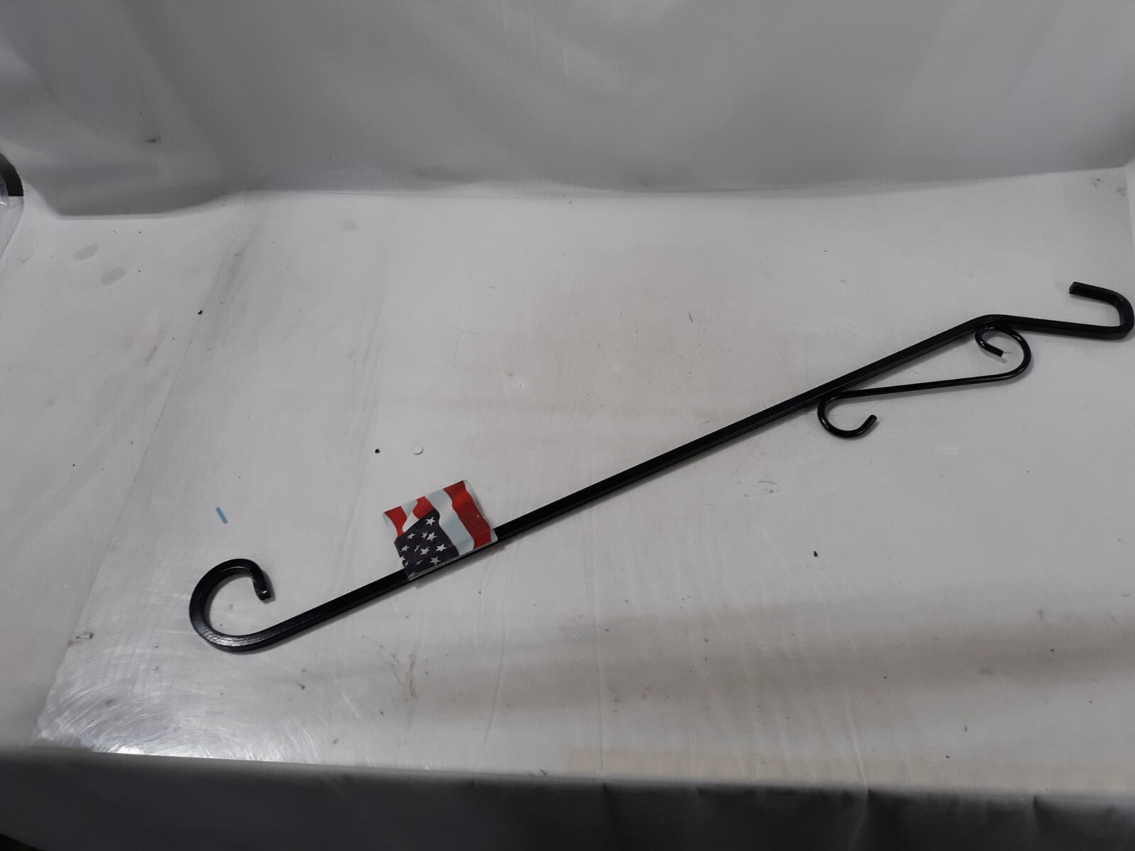 American Garden Works SDH Mounted Single Arm Shepherd Hook, 34", Black