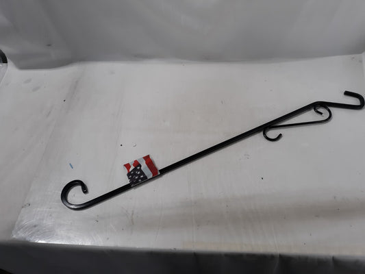 American Garden Works SDH Mounted Single Arm Shepherd Hook, 34", Black