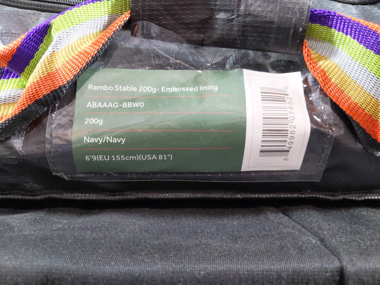 Horseware Ireland Rambo Stable Blanket 200g Embossed Lining ABAAG-BBWO Navy 6'9