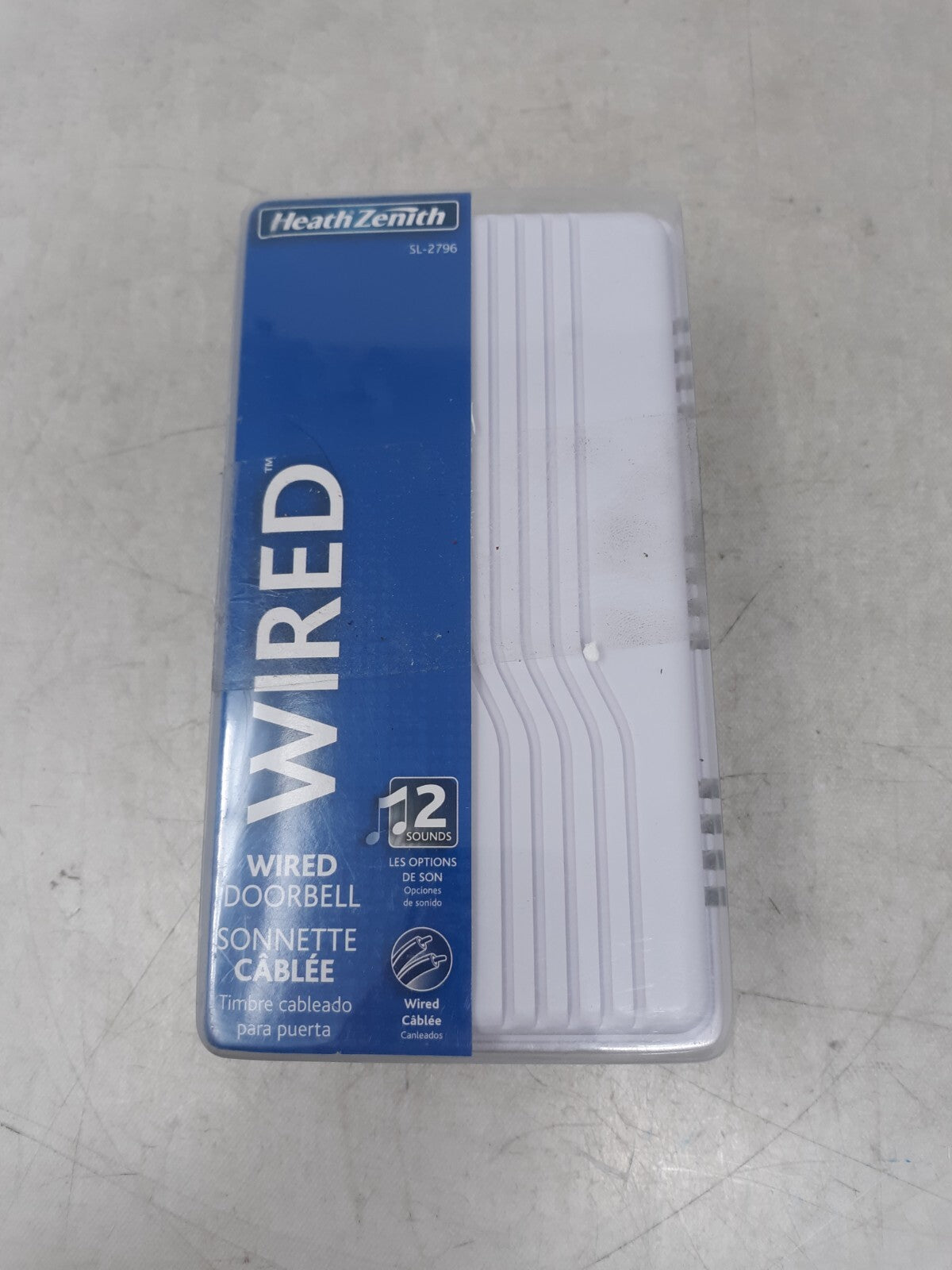 HEATH ZENITH DOORBEL CHIME Quality Wired 2 Note Sounds Basic White