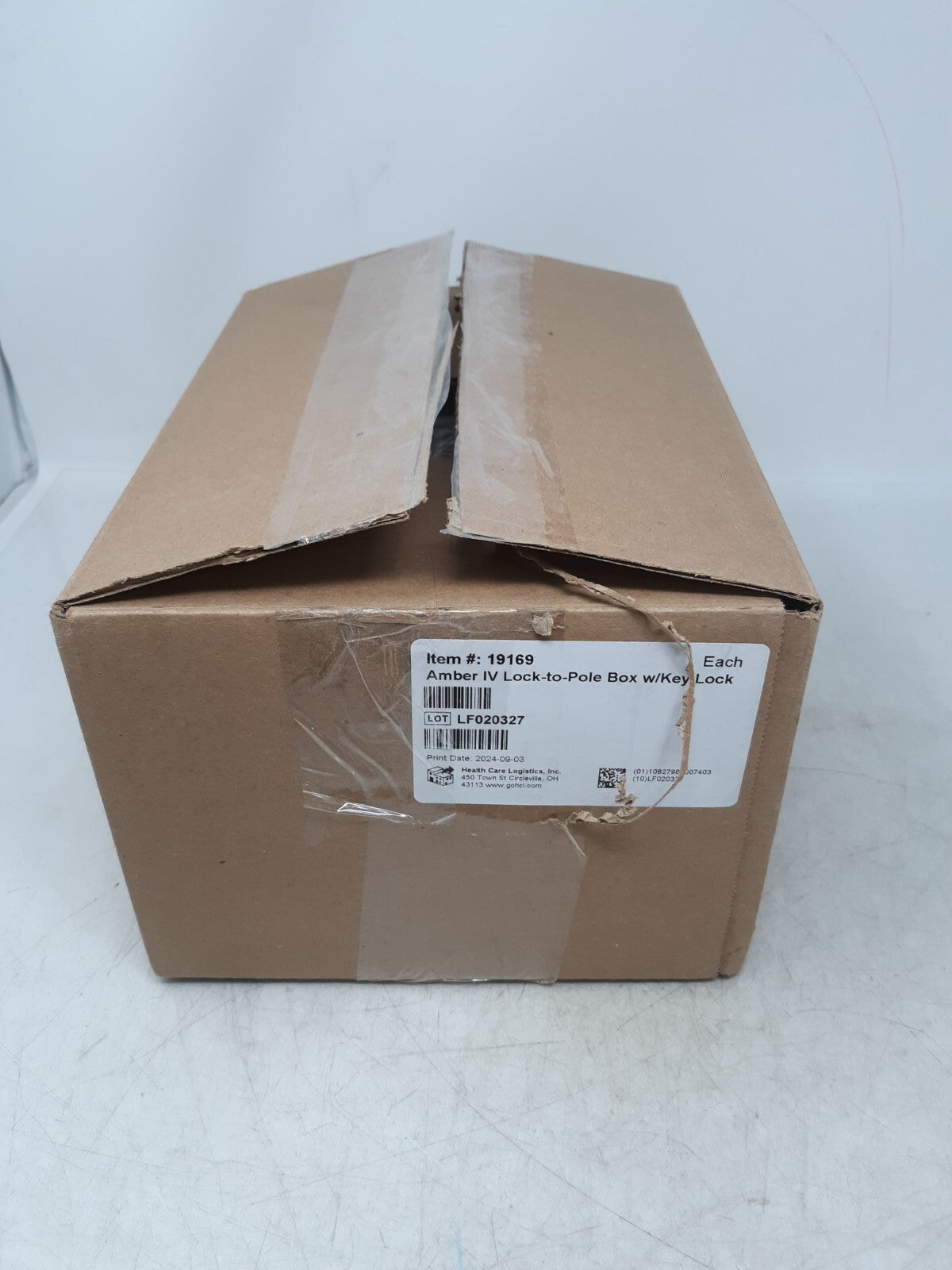 Health Care Logistics Amber IV Lock-to-Pole Box with Key Lock 19169
