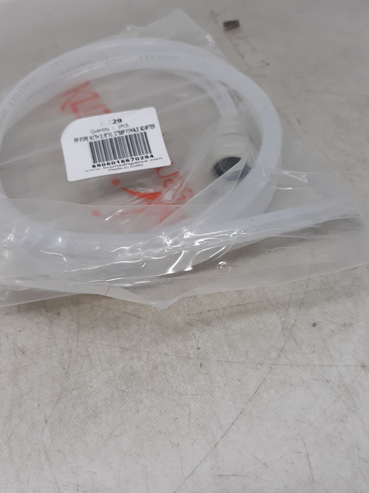 Krome Dispense PP Pipe With 3/8”x1/2” BSP Female Adapter