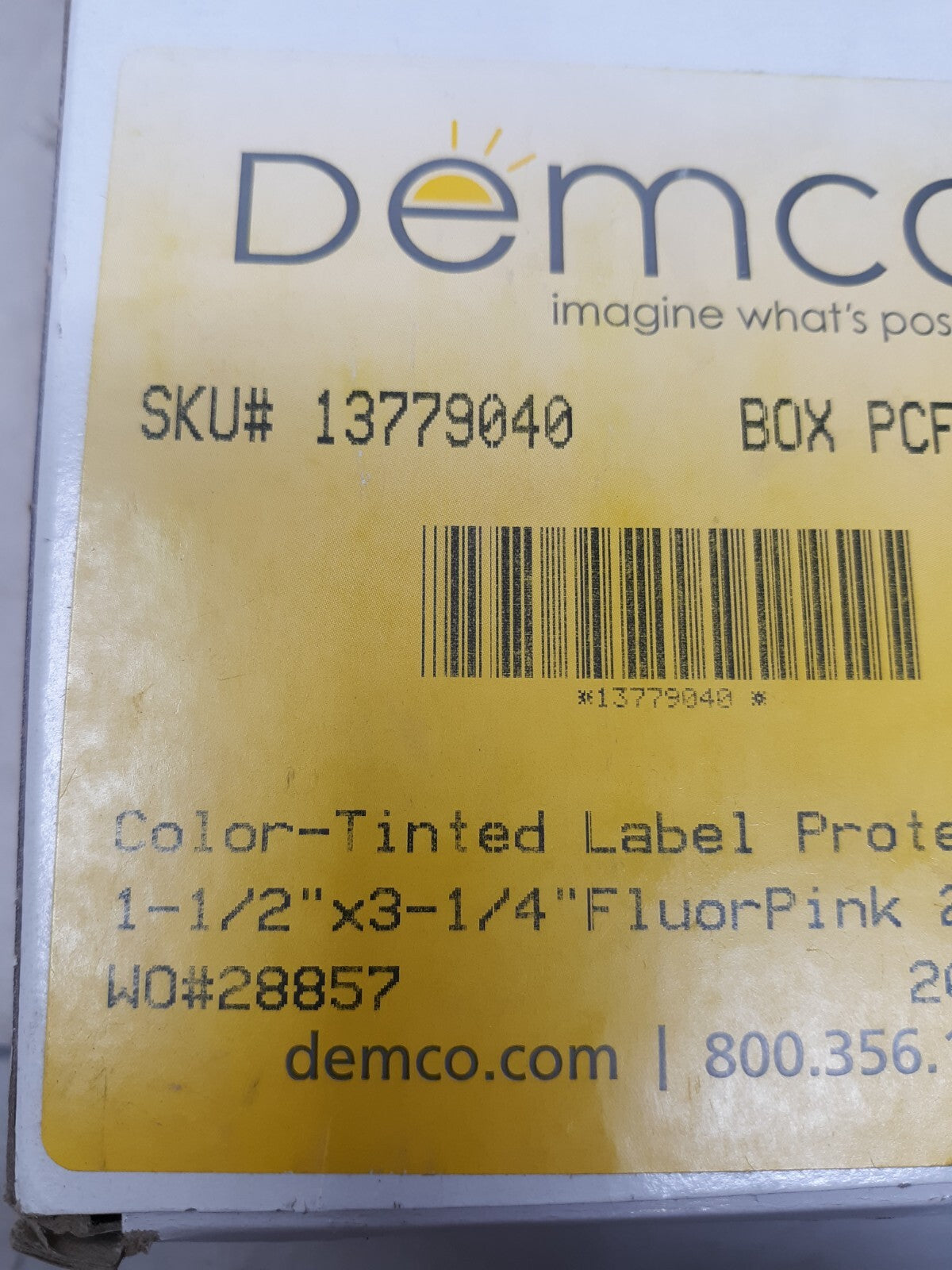 Demco® Color-tinted Glossy Label Protectors - Pink, 250 pcs