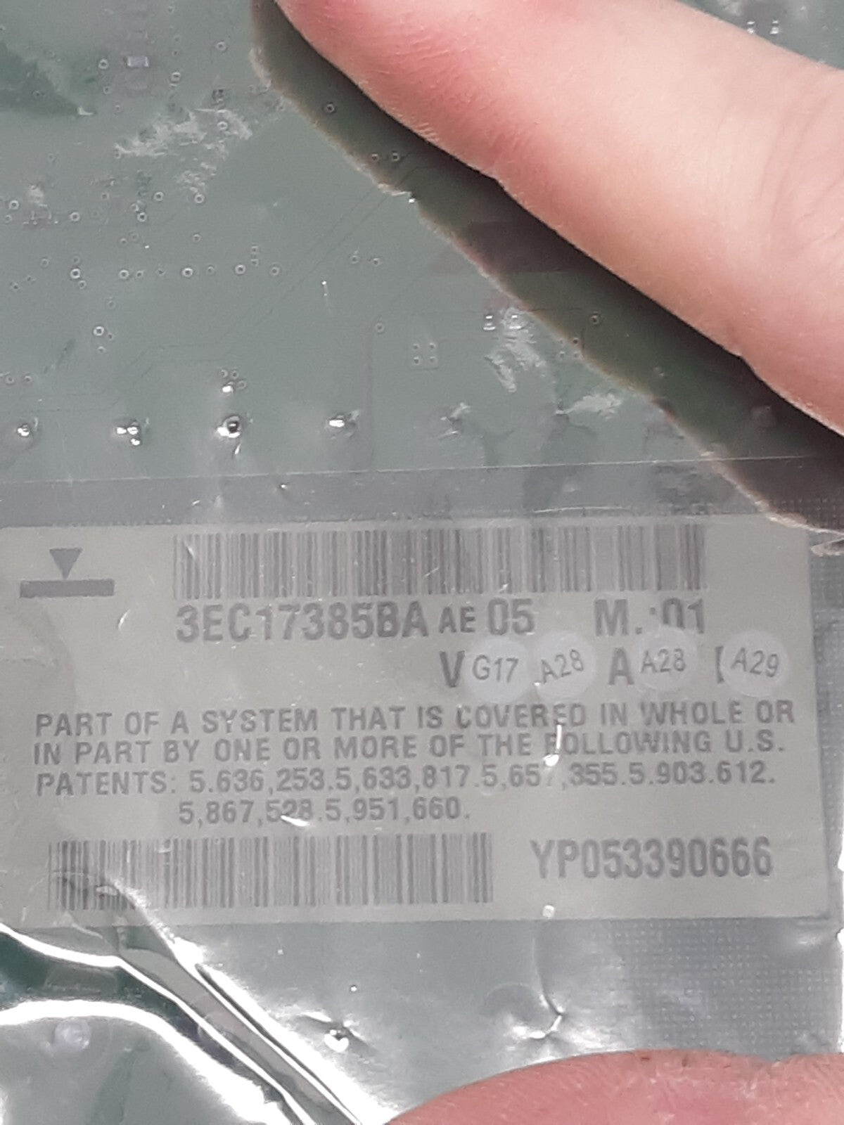 3EC17385BA Circuit Board Assembly with Static Shield Bag – YP053390666
